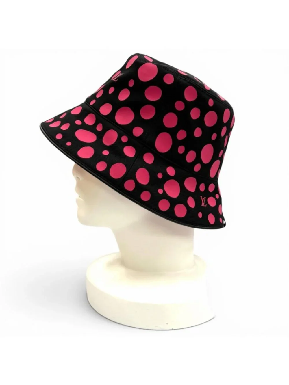Louis Vuitton Yayoi Kusama Cotton Reversible Infinity Dot Hat Black Pink